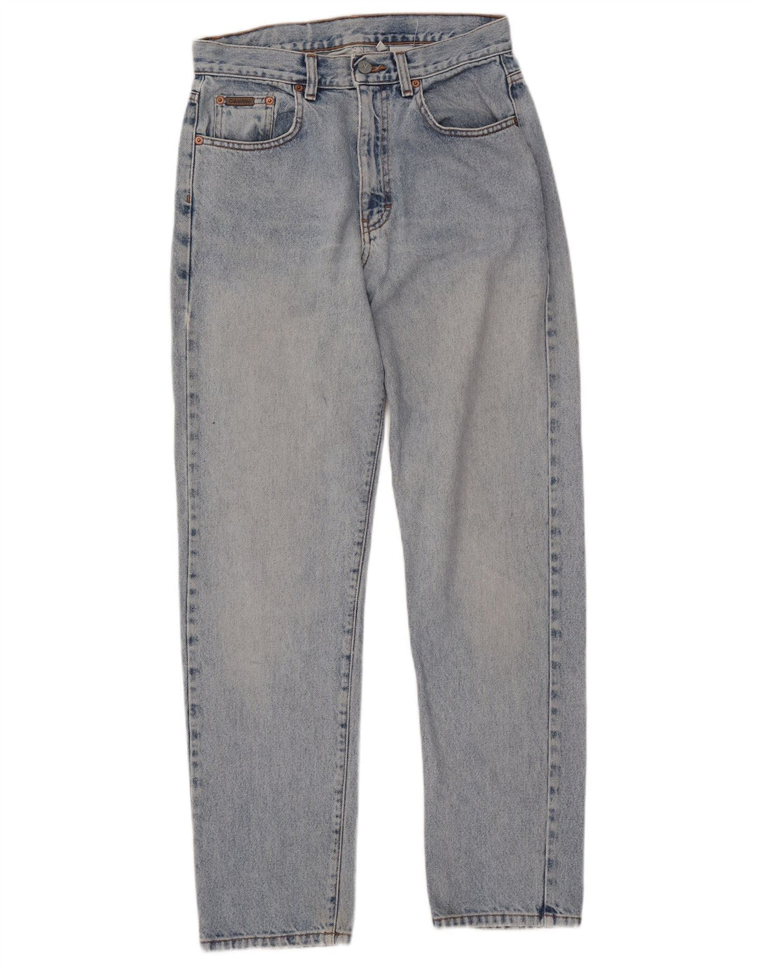 CALVIN KLEIN Dame Straight Jeans US 8 Medium W30 L32 Blå Bomuld