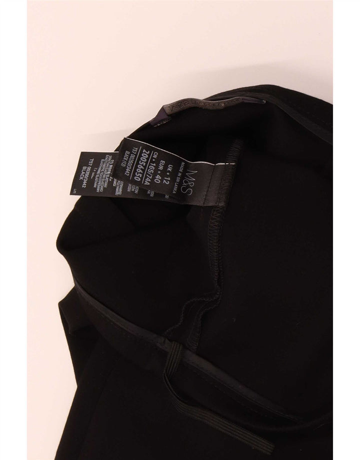 Marks & Spencer Pencil Nederdel til kvinder UK 12 Medium W30 Sort viskose