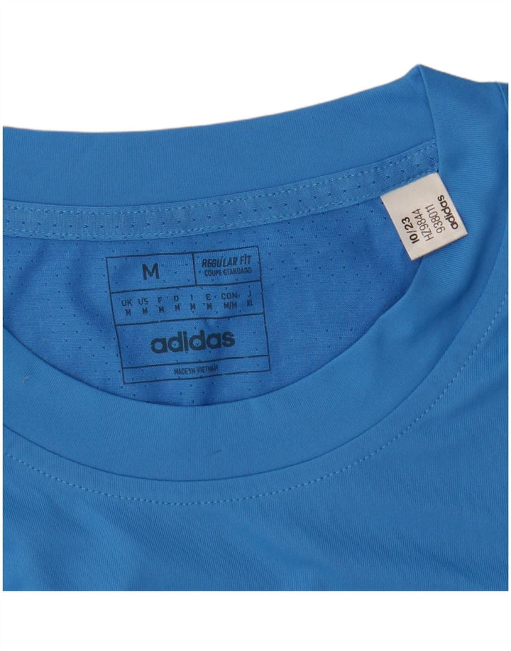 ADIDAS Herre Aeroready Regular Fit T-Shirt Top Medium Blue