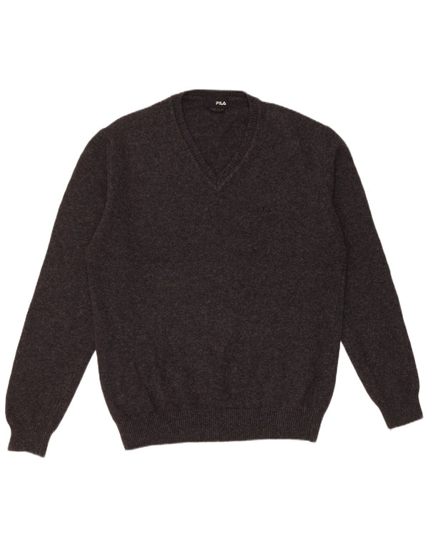 Fila Herre V-hals sweater XL Sort Uld