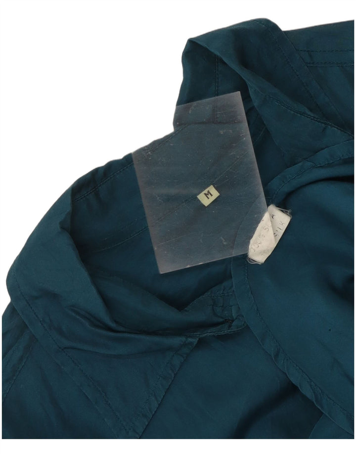 Vintage herreskjorte mellemblå silke