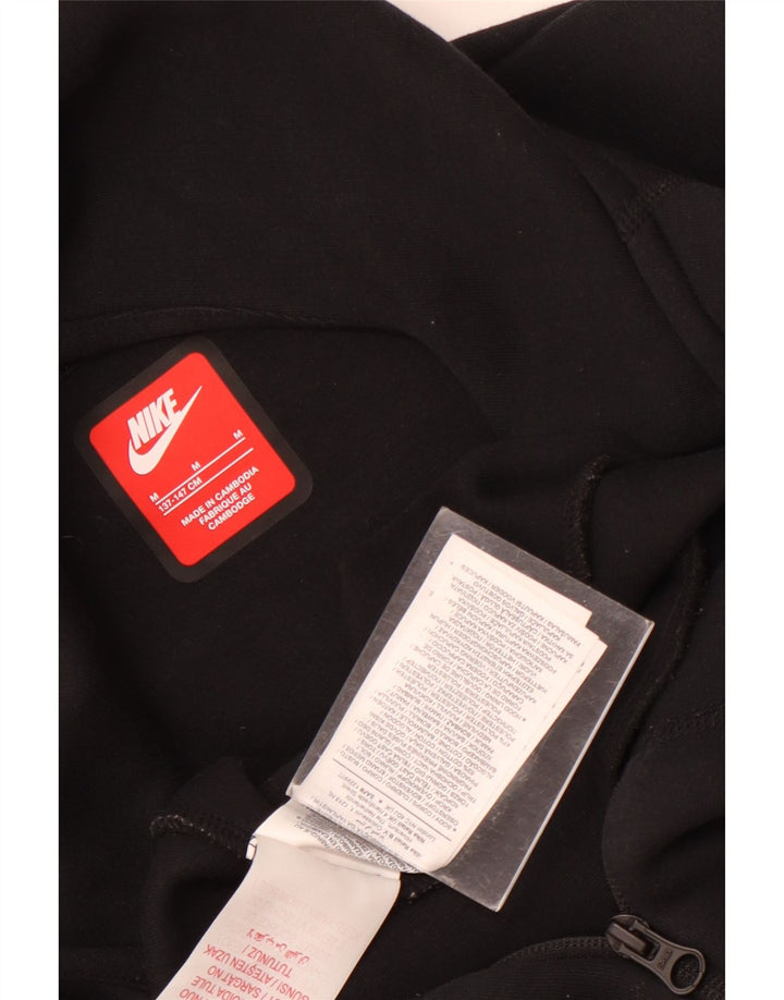 Nike hættetrøje med lynlås til drenge 10-11 år Medium Sort bomuld