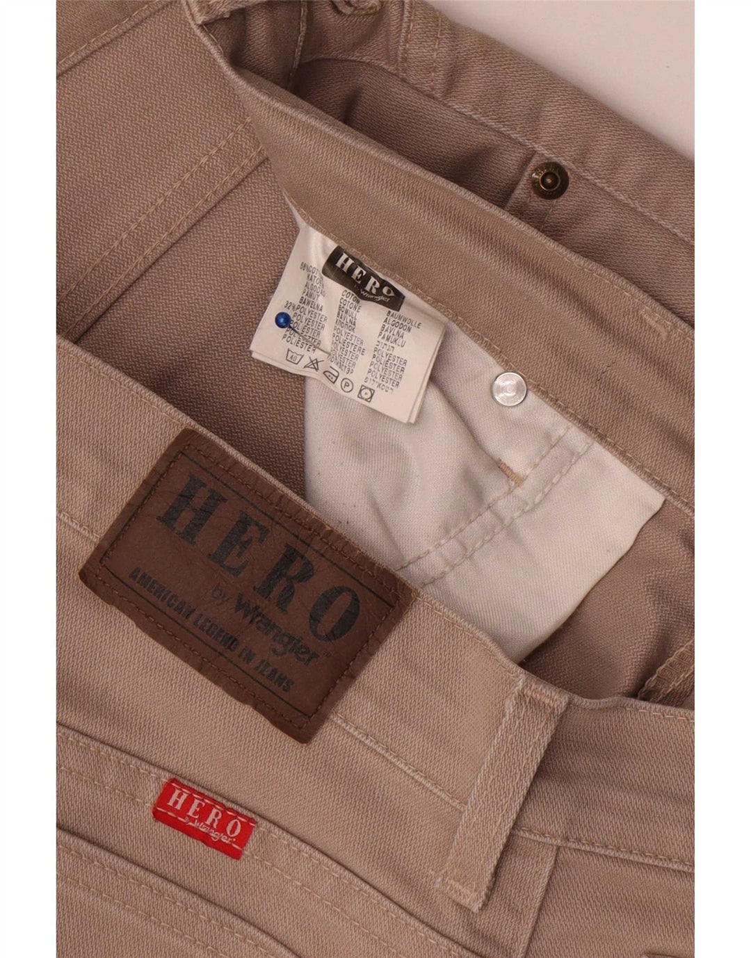 Wrangler Herre Regular Fit Straight Jeans W36 L32 Beige Bomuld