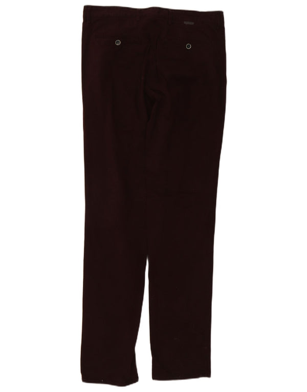 Massimo Dutti Herre Slim Chino Bukser W32 L33 Bourgogne bomuld