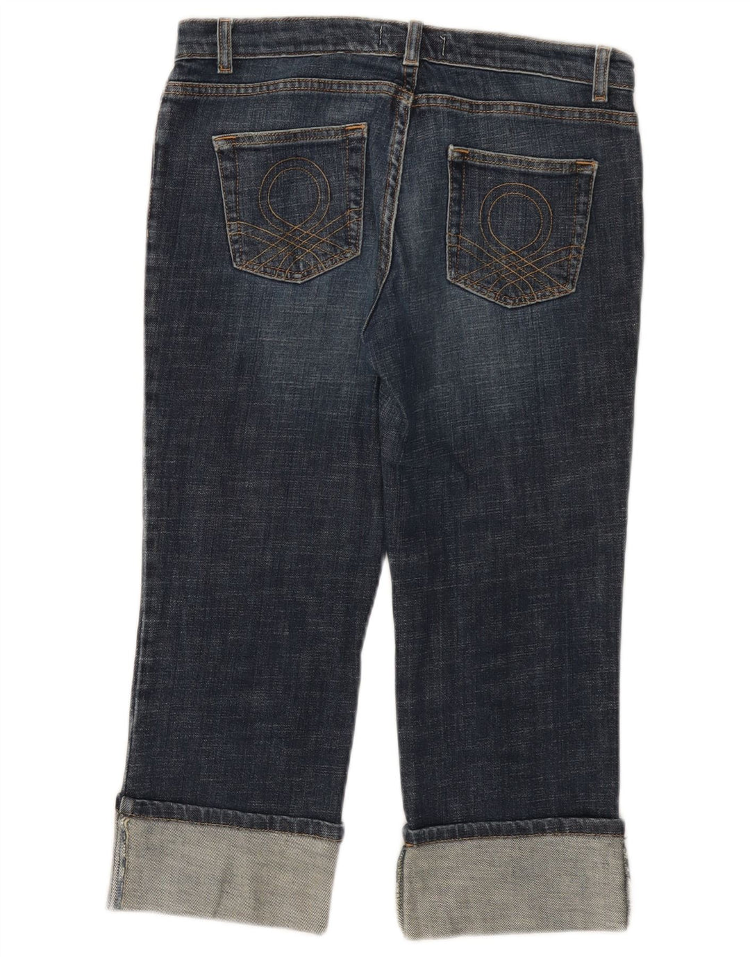 BENETTON Dame Capri Jeans W28 L21 Blå