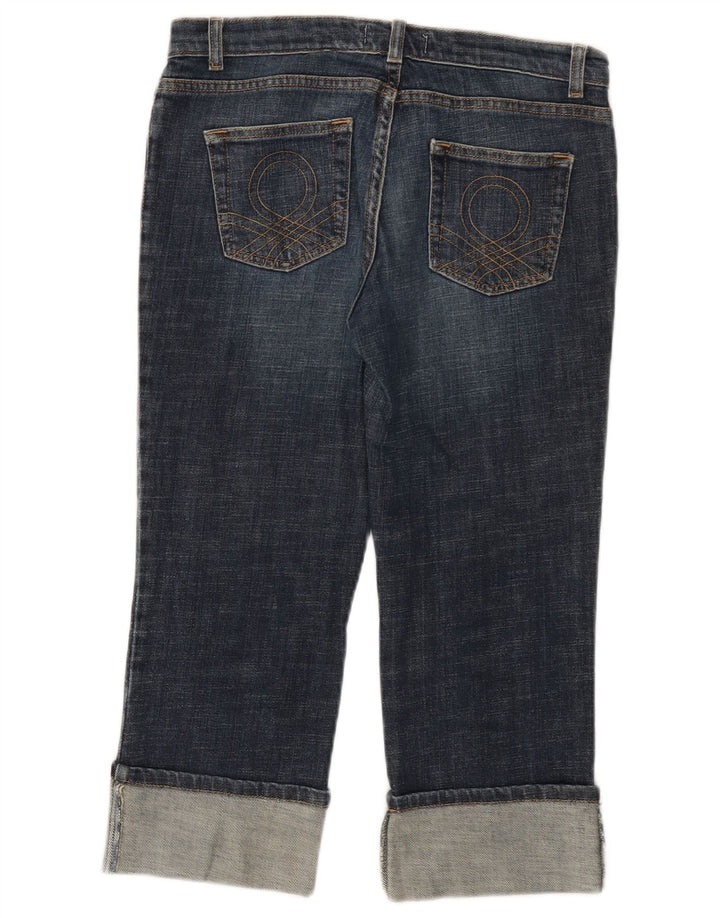 BENETTON Dame Capri Jeans W28 L21 Blå