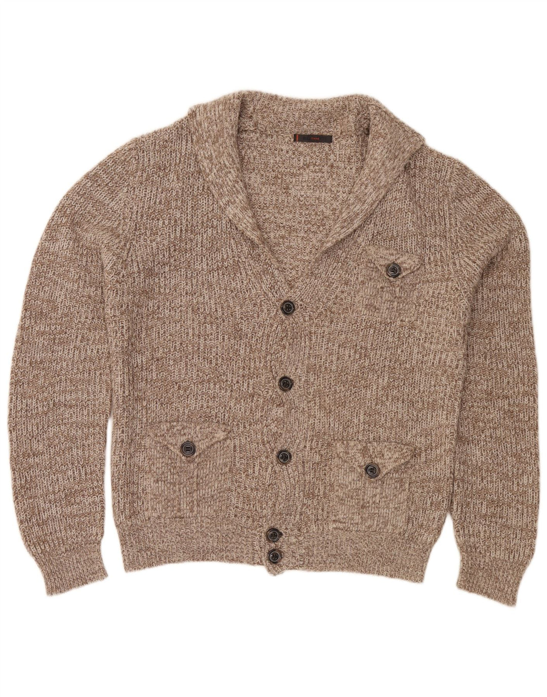 Belmonte Herre Cardigan Sweater 2XL Brun Flecked Acryl