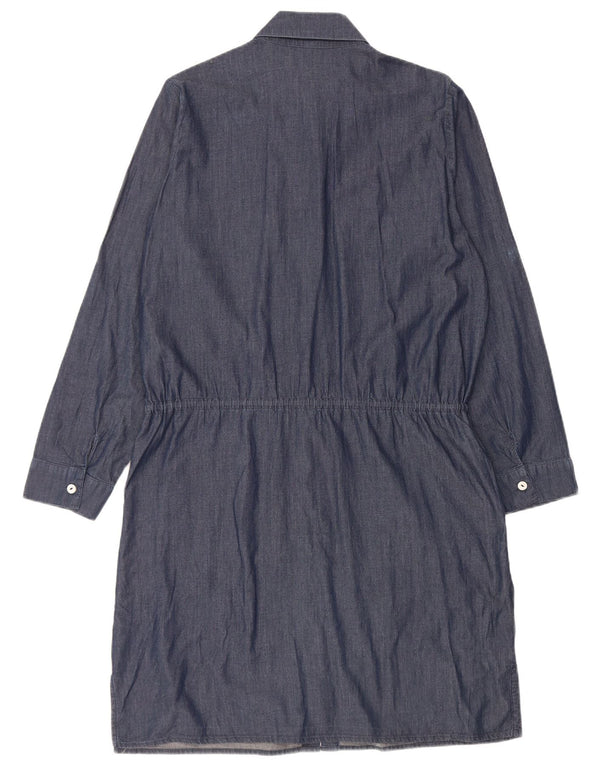 Tommy Bahama Dame Oversized skjortekjole UK 10 Small Navy Blue Cotton
