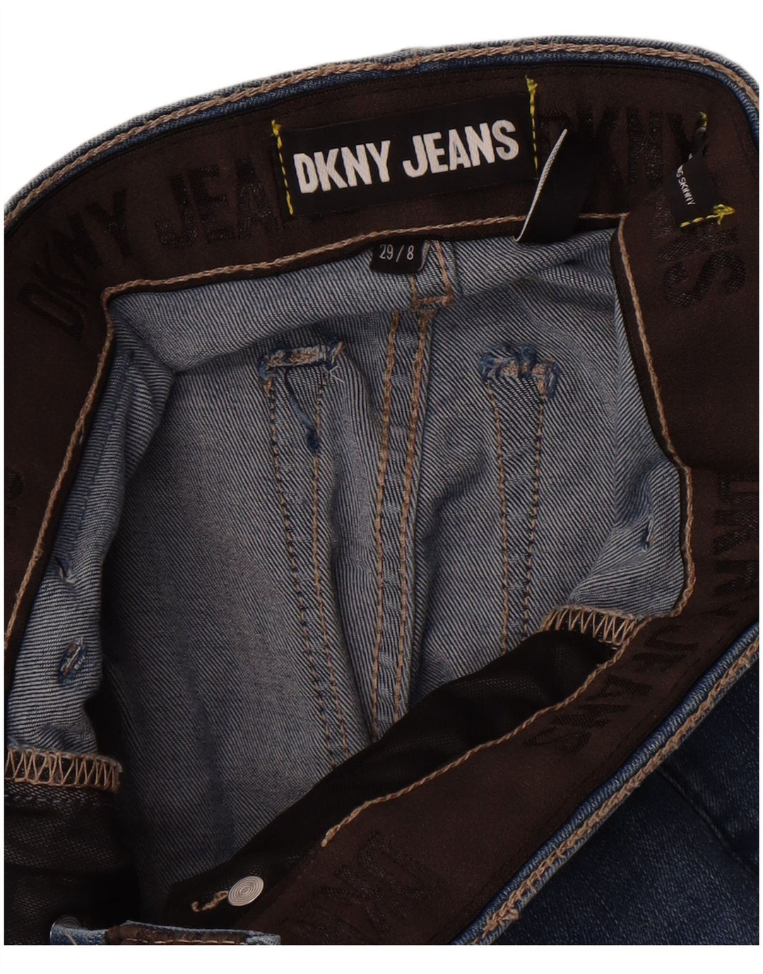 Dkny Dame Skinny Jeans US 8 Medium W29 L29 Blå