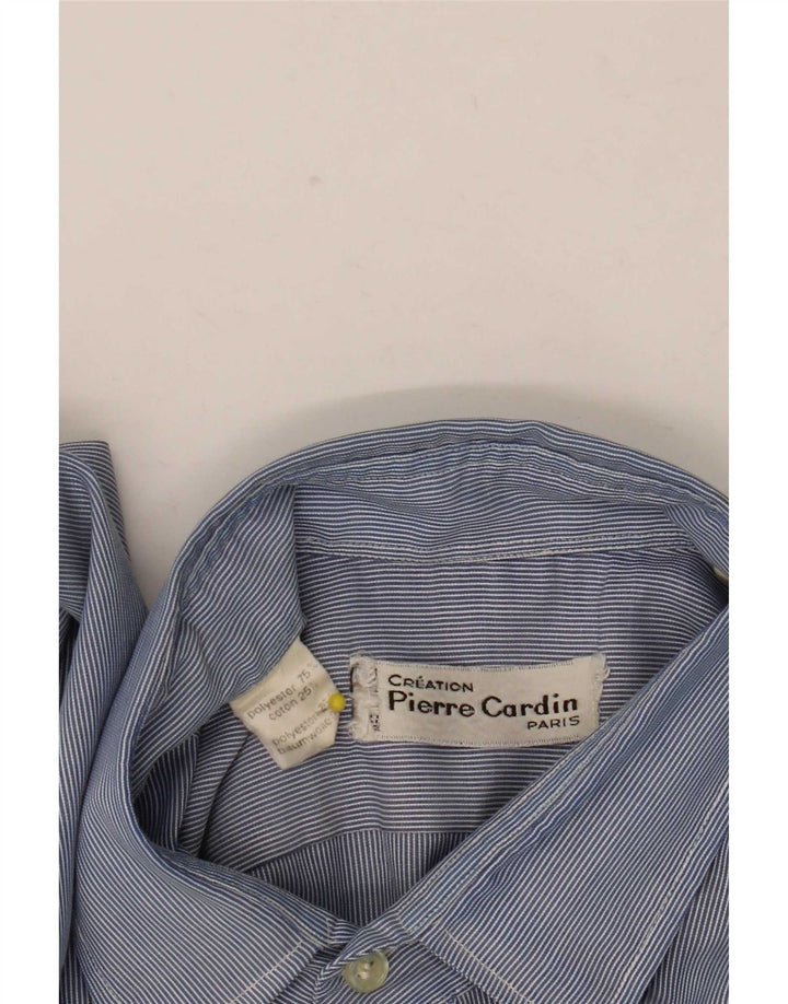 Pierre Cardin Herreskjorte Medium Blue Pinstripe Polyester