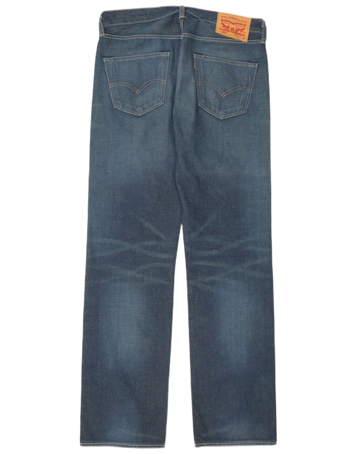 Levi's Herre 501 lige jeans W32 L32 blå bomuld