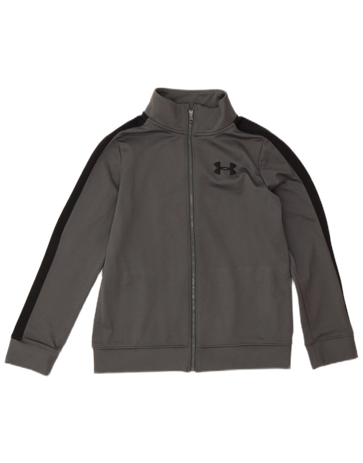 Under Armour drenge træningsdragt topjakke 9-10 år medium grå farveblok