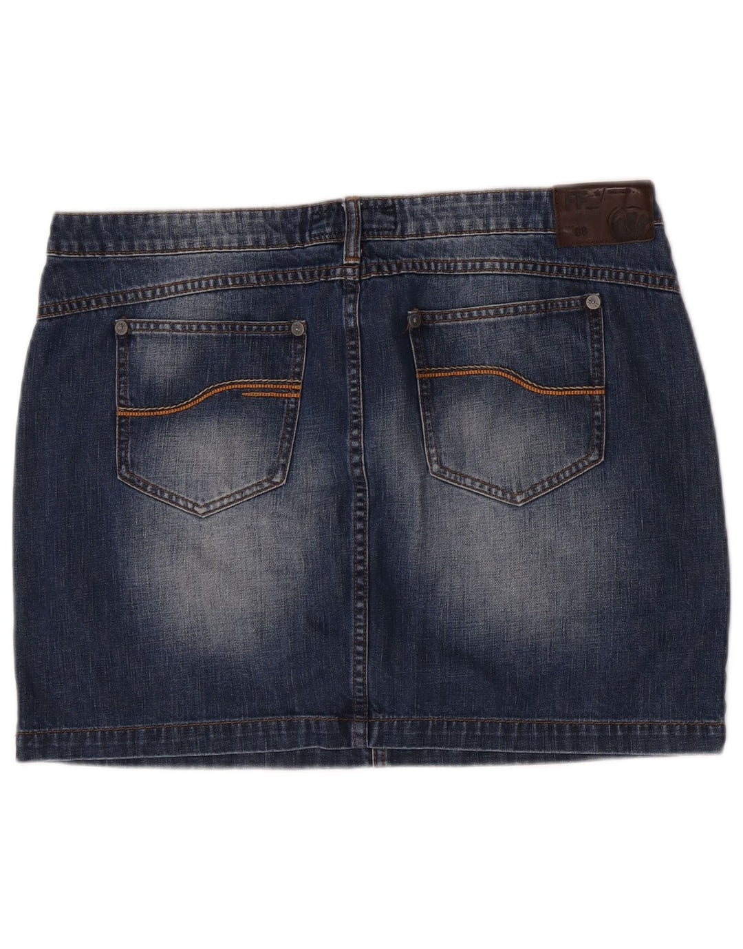 Fat Face Dame Denim Mini Cargo Nederdel W36 XL Blå Bomuld