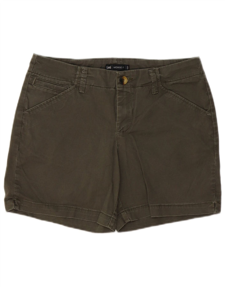 LEE Dame Mid Rise Casual Shorts US 6 Medium W30 Khaki Bomuld