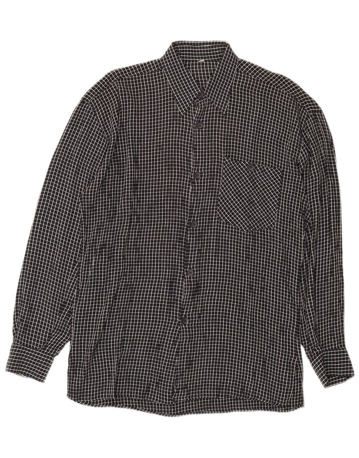 Vintage herreskjorte medium sort ternet