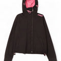 Superdry Womens The Windcheater Hooded Windbreaker Jacket UK 10 Small Black