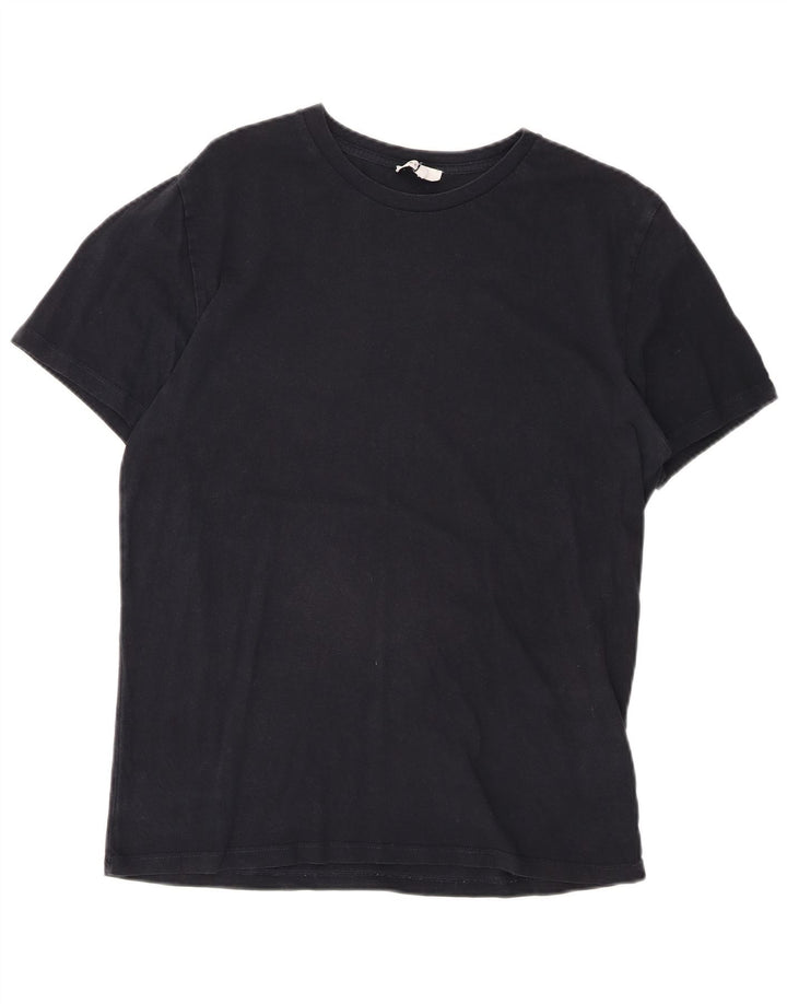 Reiss Herre T-Shirt Top Stor Sort Bomuld