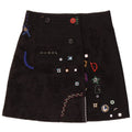 Desigual Kvinder grafisk A-linje nederdel EU 38 Medium W30 Sort Blomster