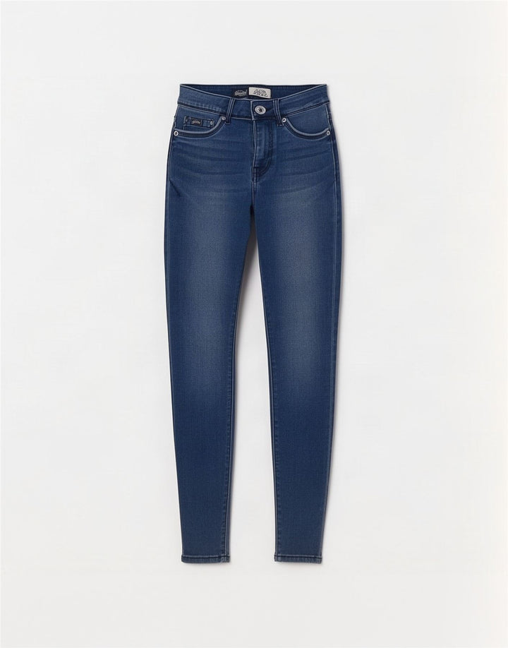Superdry Alexia Jegging Jeans til kvinder W27 L32 blå bomuld