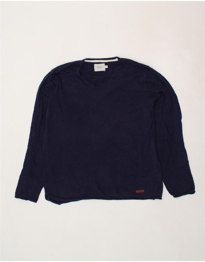 PEPE JEANS Mens Top Long Sleeve Medium Navy Blue Cotton Vintage PEPE Jeans and Second-Hand PEPE Jeans from Messina Hembry 