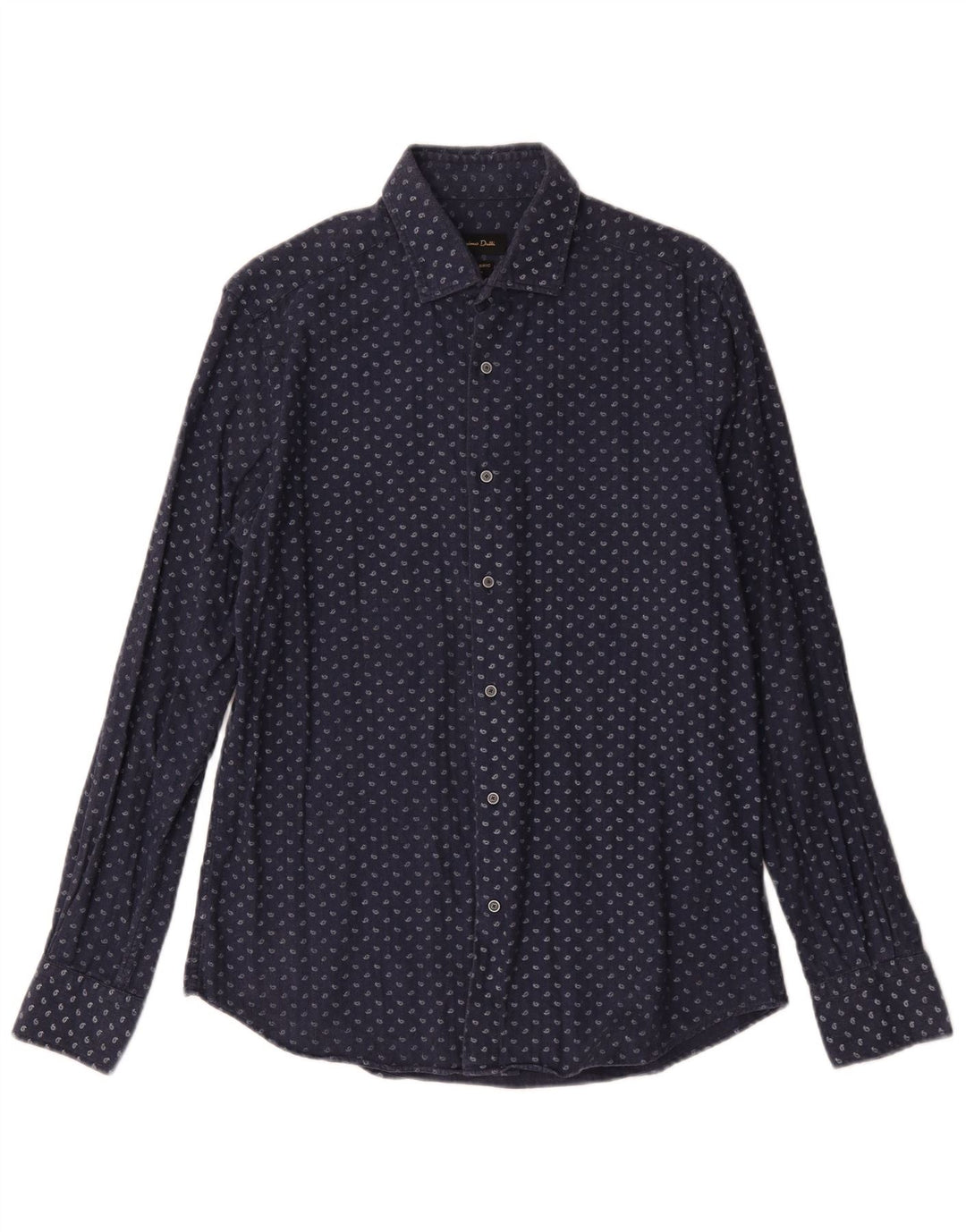 Massimo Dutti Herreskjorte Medium Navyblå Paisley Bomuld