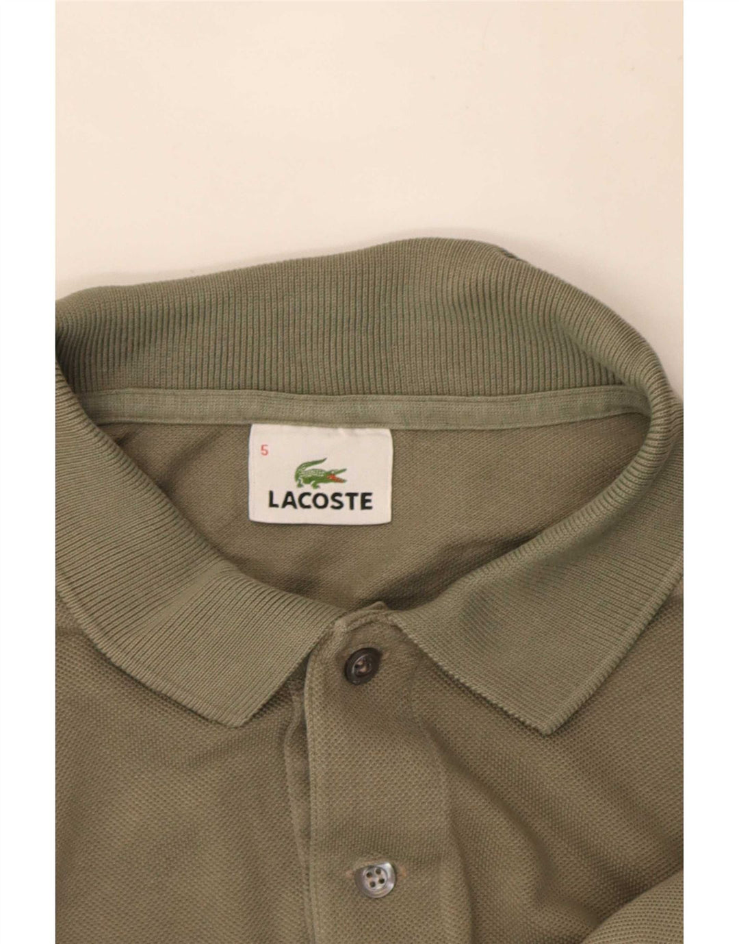 Lacoste herre poloskjorte str. 5 Large Khaki Bomuld