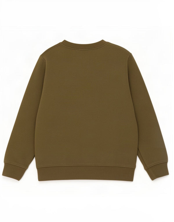 Nike Boys Grafisk Sweatshirt Jumper 5-6 år Medium Khaki Bomuld