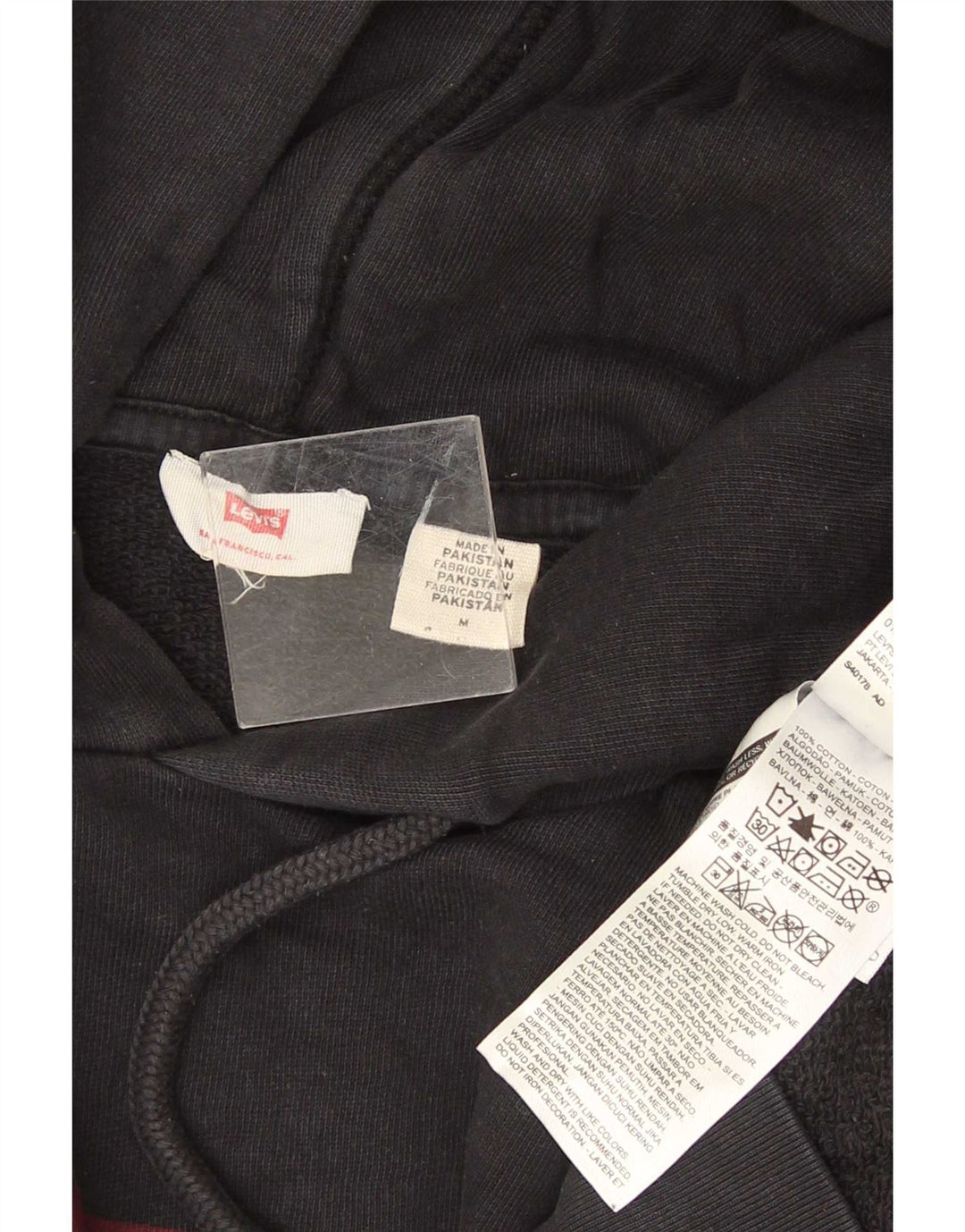 Levi's Grafisk hættetrøje til mænd mellem sort bomuld