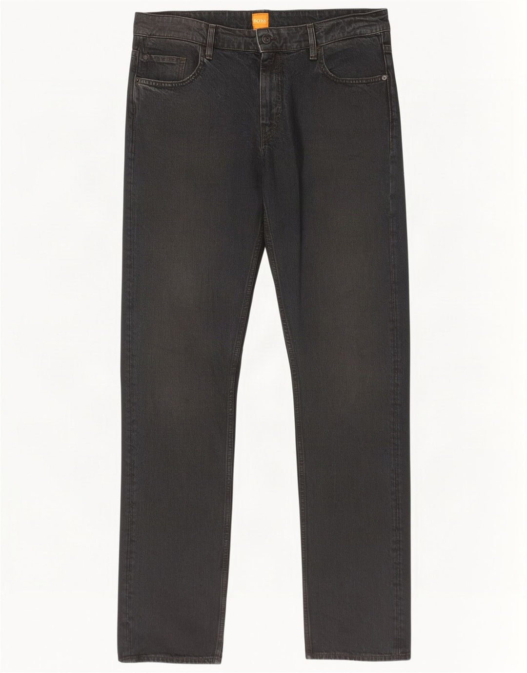 Hugo Boss Straight Jeans til mænd W34 L34 Sort bomuld