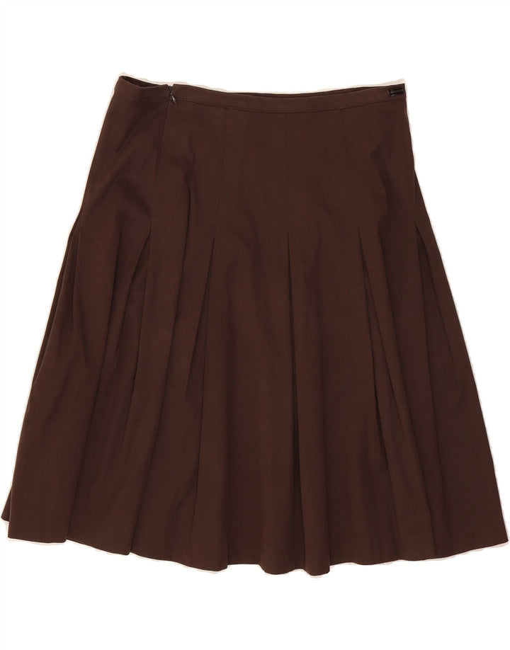PAUL & SHARK Womens Stretch A-Line Skirt IT 46 Large W32  Brown Vintage Paul & Shark and Second-Hand Paul & Shark from Messina Hembry 