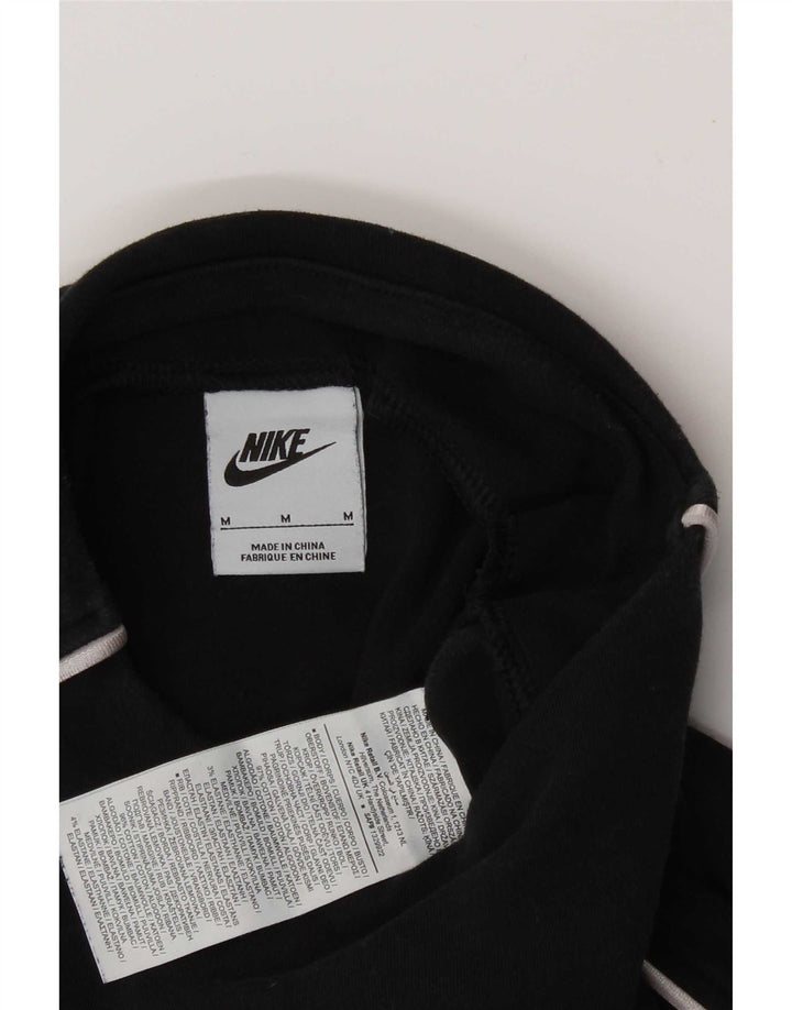 Nike Dame Sweatshirt Jumper UK 14 Medium Sort Bomuld