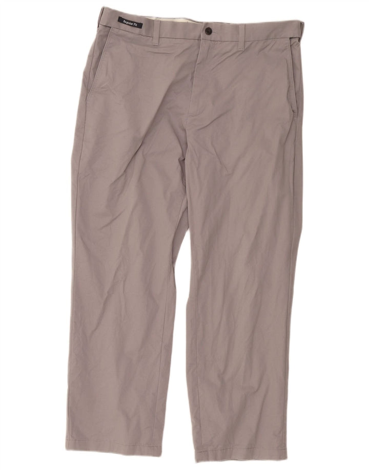 Marks & Spencer Herre Blue Harbor Lige Chinobukser W36 L29 Grå