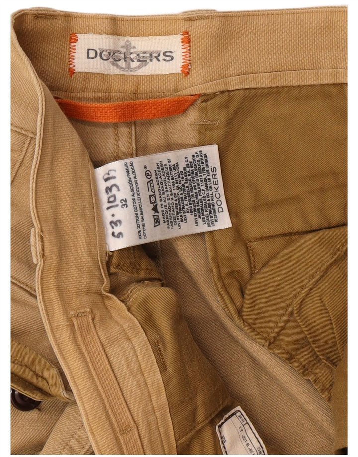 DOCKERS Herre Cargo Shorts W32 Medium Beige Bomuld