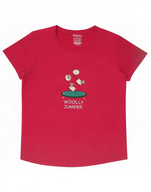 Mountain Warehouse Dame IsoCool Grafisk T-Shirt Top UK 16 Large Pink
