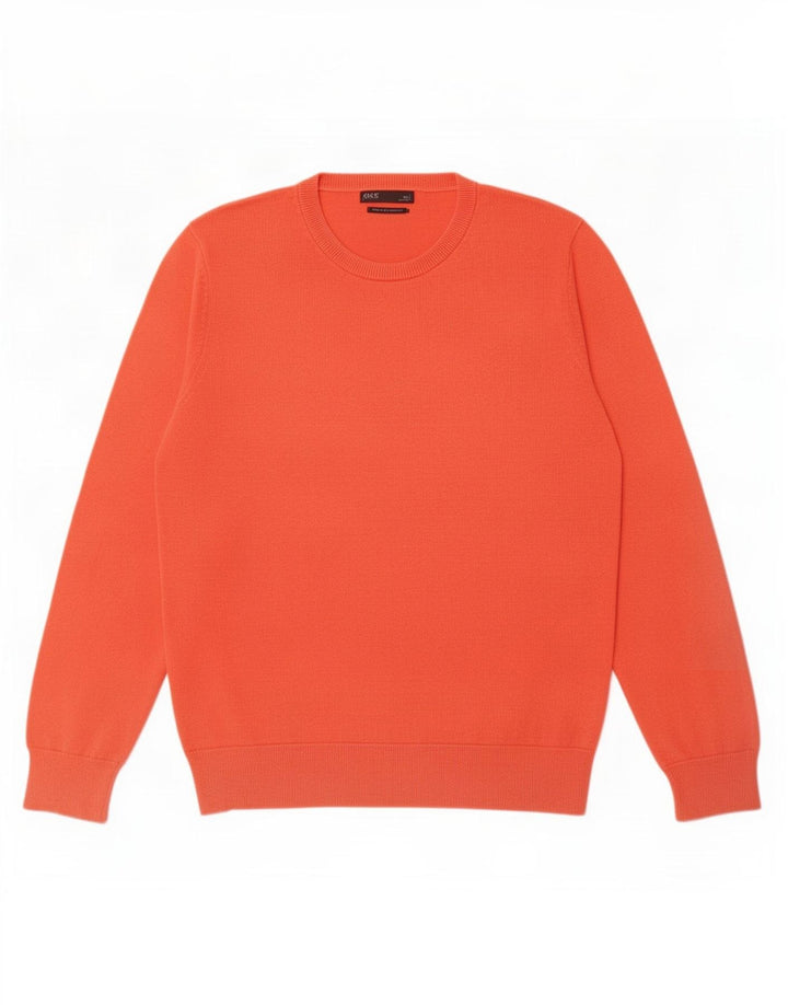 Marks & Spencer Herre sweater med rund hals, stor orange