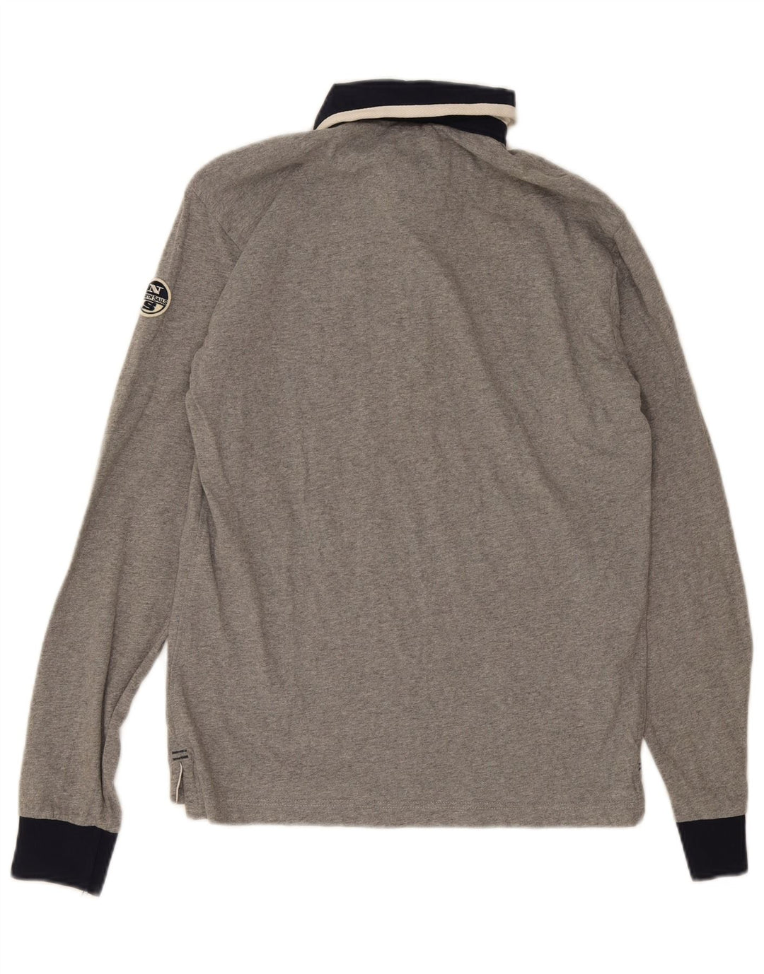 North Sails Herre langærmet Rugby Polo Shirt Medium Grå Bomuld
