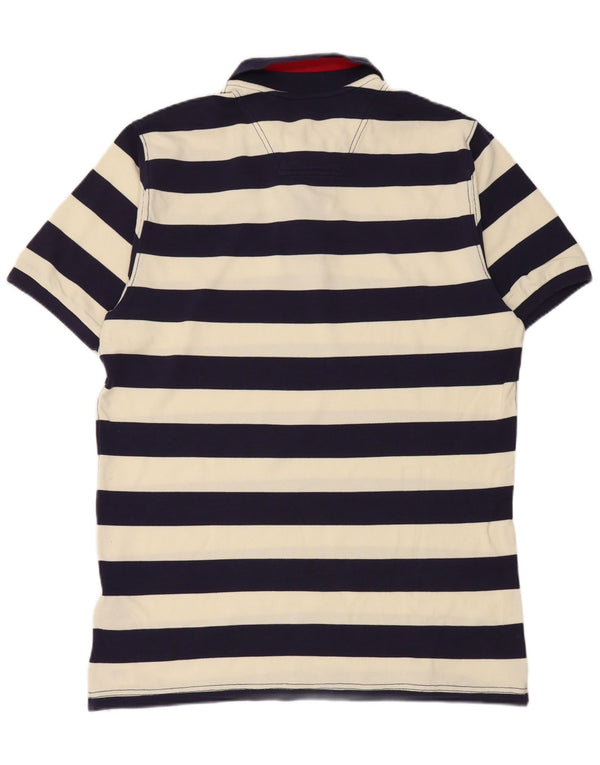Joules kortærmet herre poloshirt med klassisk pasform Stor marineblå stribet