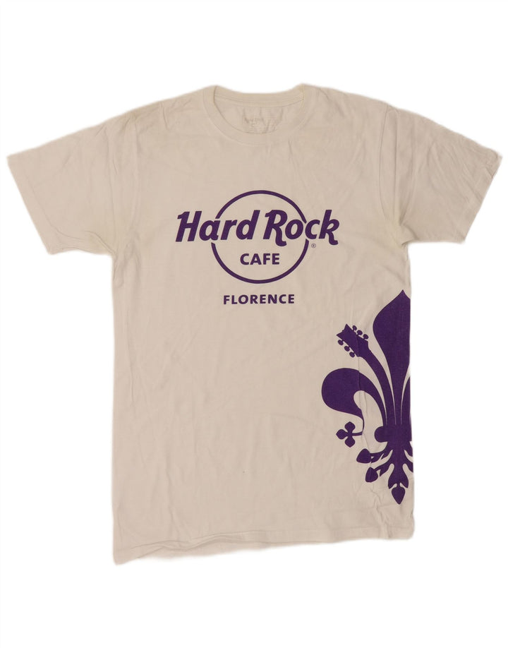 HARD ROCK CAFE Herre Florence Grafisk T-Shirt Top Lille Hvid Paisley