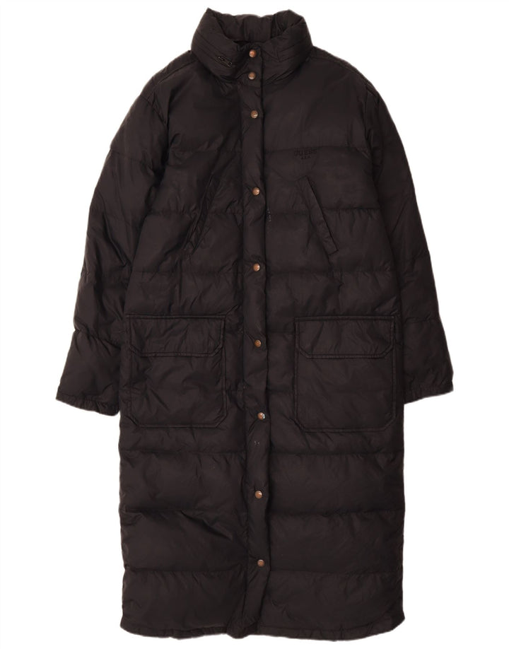 GUESS Polstret frakke til kvinder UK 14 Medium Sort Nylon
