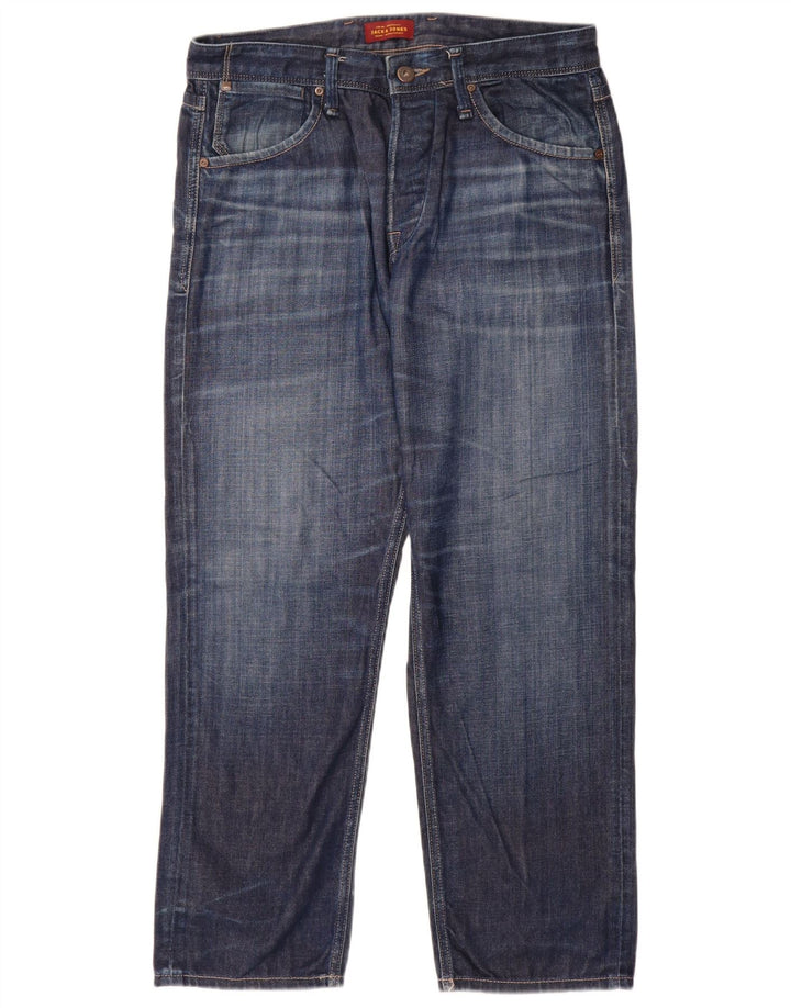 Jack & Jones Straight Jeans til mænd W32 L30 blå bomuld