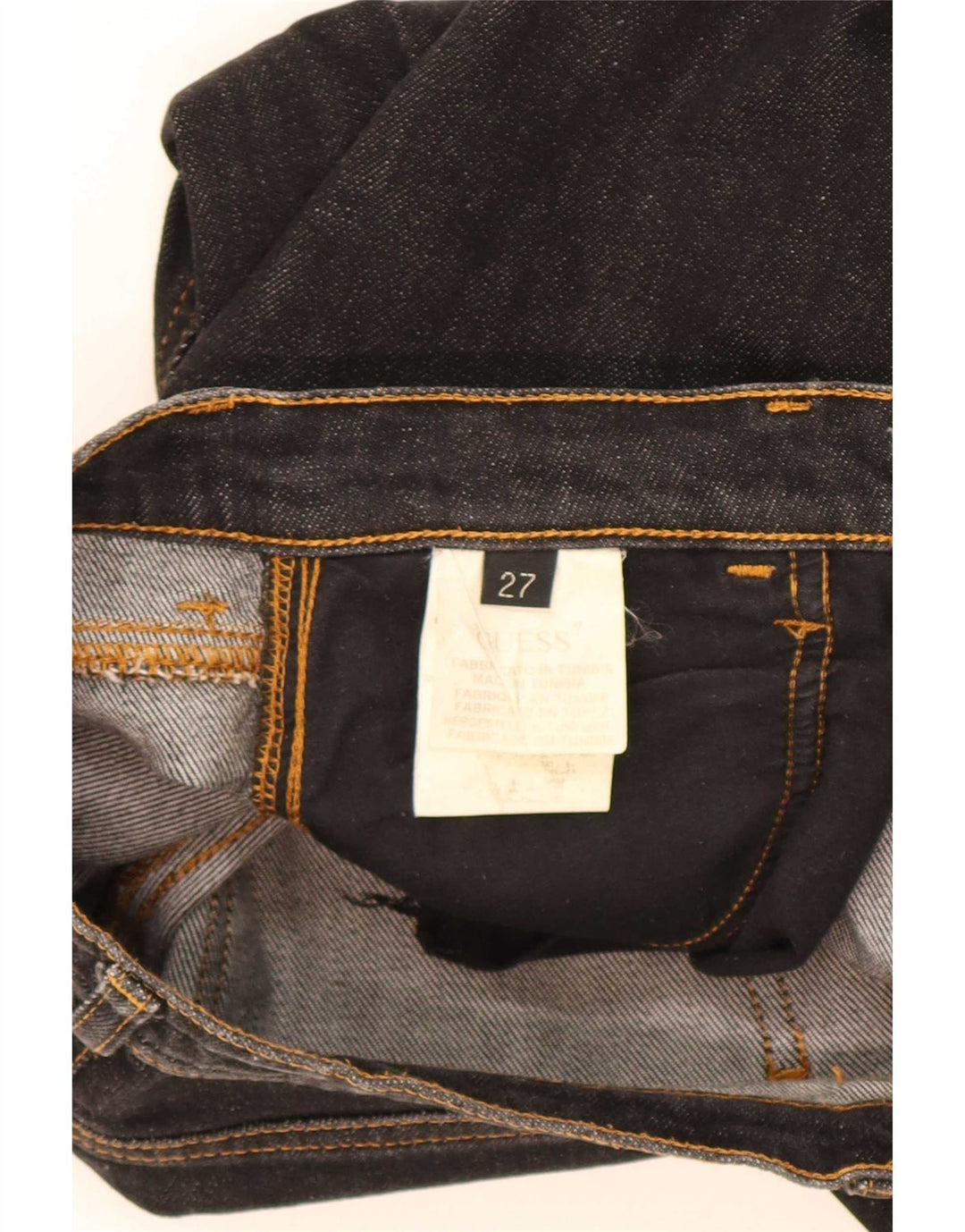 Guess Dame Bootcut Jeans W27 L31 Sort Bomuld