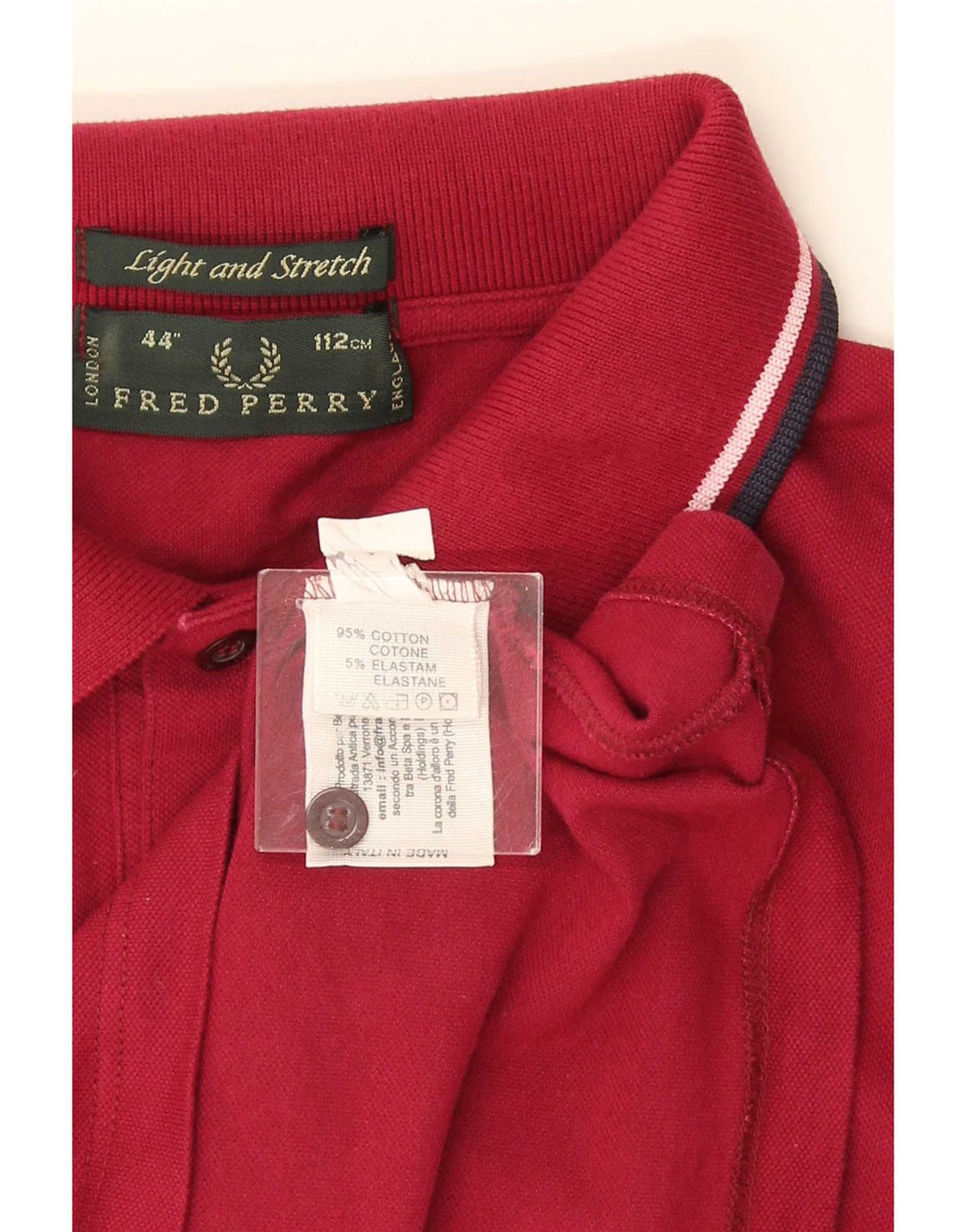 Fred Perry Herre poloshirt Medium Bourgogne stribet bomuld