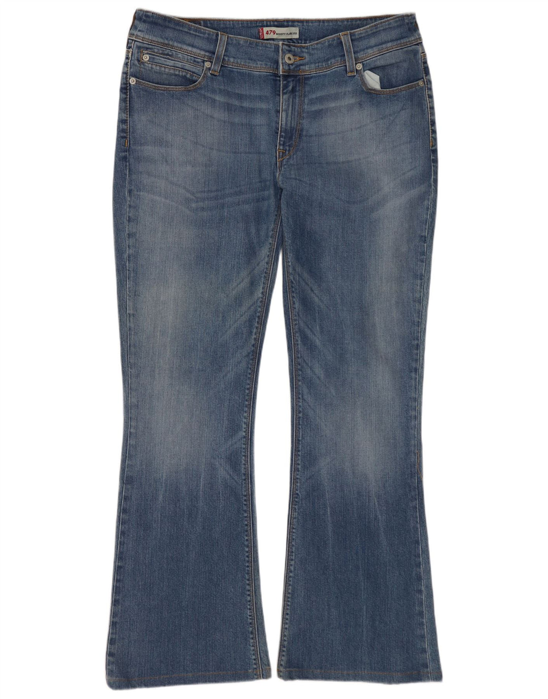 LEVI'S Dame 479 Bootcut Flared Jeans W34 L30 Blå Bomuld
