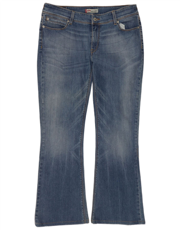 LEVI'S Dame 479 Bootcut Flared Jeans W34 L30 Blå Bomuld