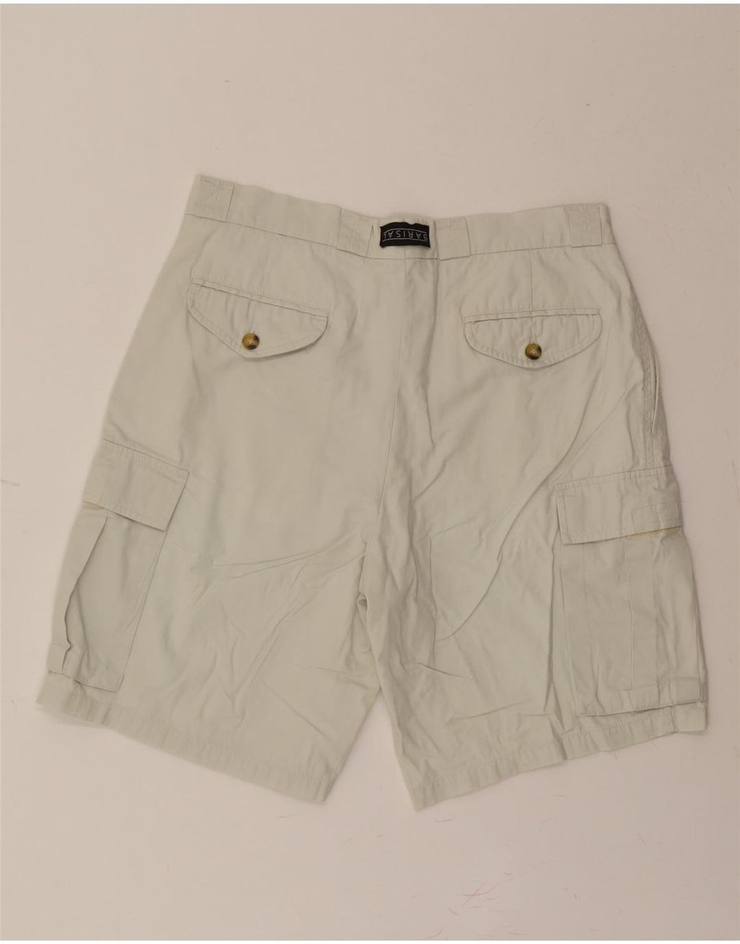 BARISAL Mens Cargo Shorts IT 50 Large W34  Off White Cotton Vintage Barisal and Second-Hand Barisal from Messina Hembry 