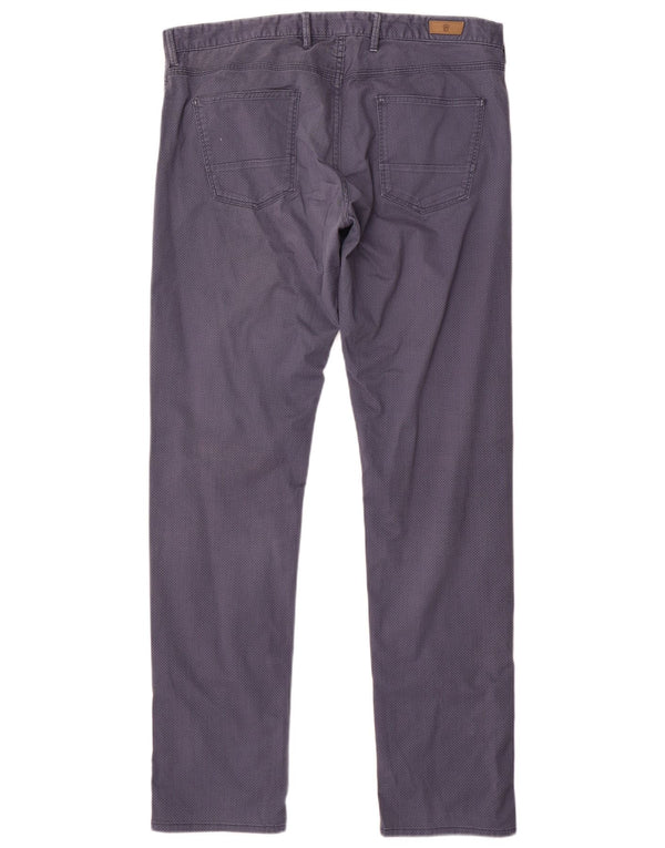 MASSIMO DUTTI Herre Casual Bukser EU 44 Large W34 L33 Marineblå Plettet