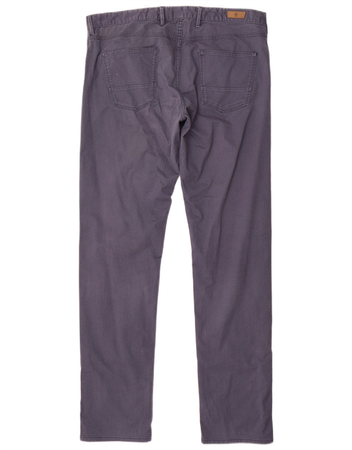 MASSIMO DUTTI Herre Casual Bukser EU 44 Large W34 L33 Marineblå Plettet