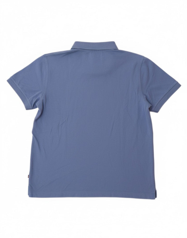 PUMA Mens Polo Shirt Large Blue Cotton