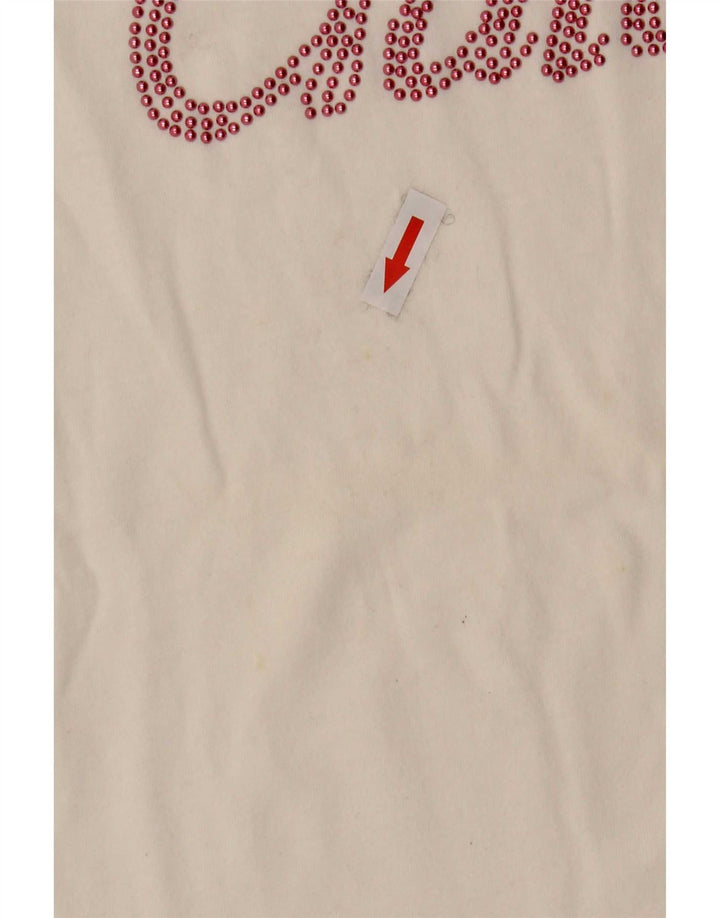 Adidas Dame Grafisk T-Shirt Top UK 16 Large White