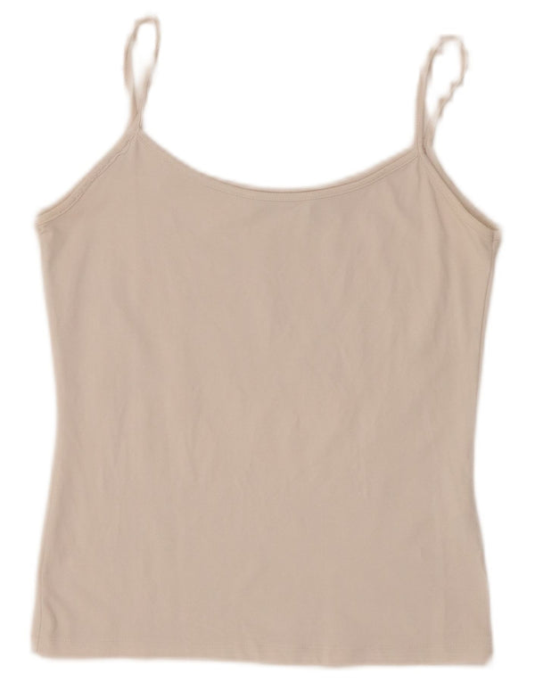 Zara Dame Cami Top UK 12 Medium Beige Nylon